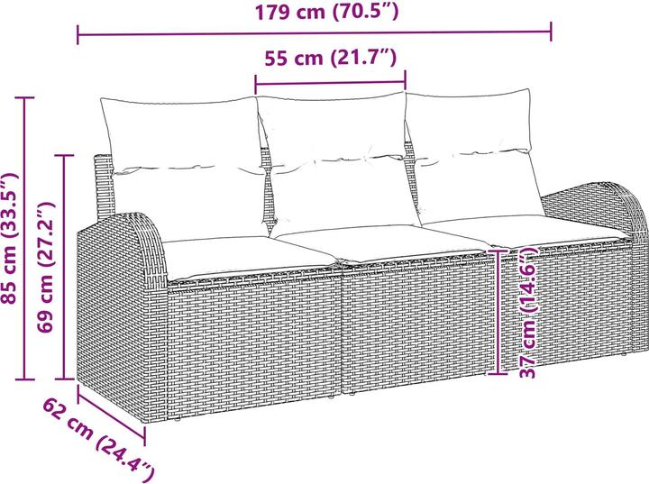 Produktbild vidaXL Garten-Sofa