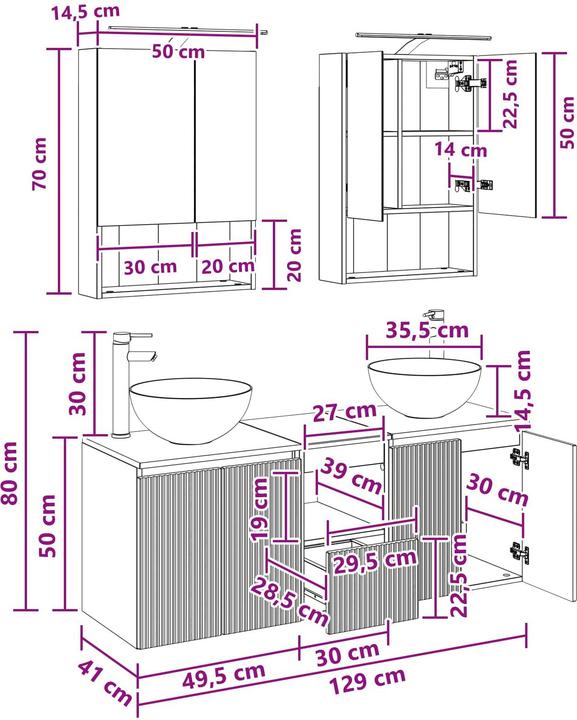 Produktbild vidaXL Badezimmerschrank