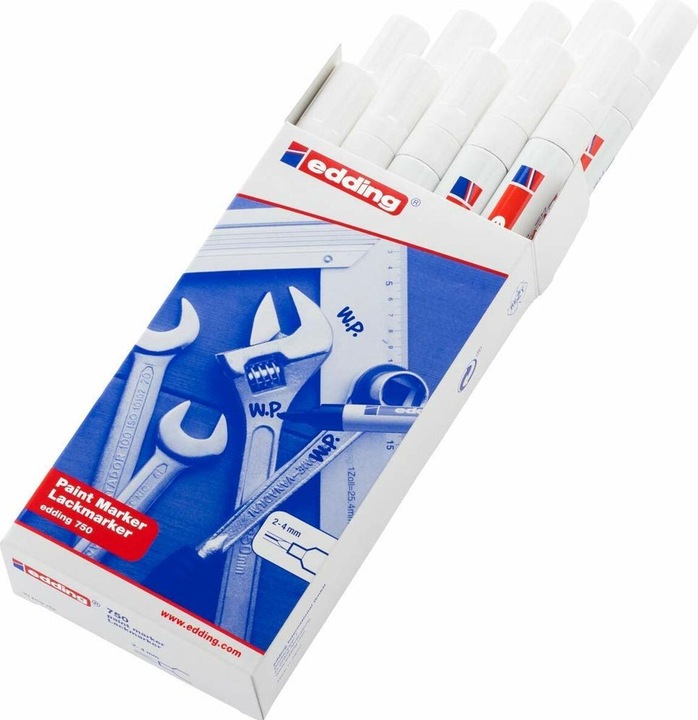 Actual product image Edding Paint marker (White, 2 mm, 10 x)