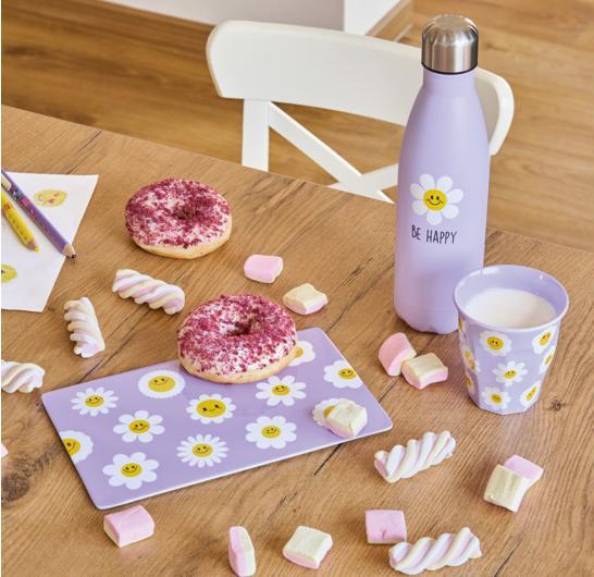 Actual product image Zeller Present Frühstücksbrettchen Happy Flowers 23.3x14.3x0.3 cm