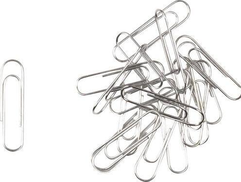 Office Depot Paper clips Round 30 mm Silver Metal, zinc (100x)