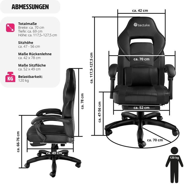 Produktbild tectake Racing Bürostuhl Comodo