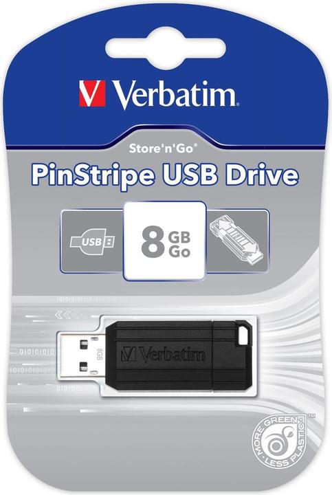 Produktbild Verbatim PinStripe 10er Pack bulk (8 GB, USB-A)