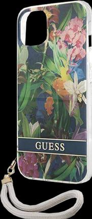 Produktbild Guess GUHCP13SHFLSB iPhone 13 mini 5,4" niebieski/blue hardcase Flower Strap (Apple iPhone 13 mini)
