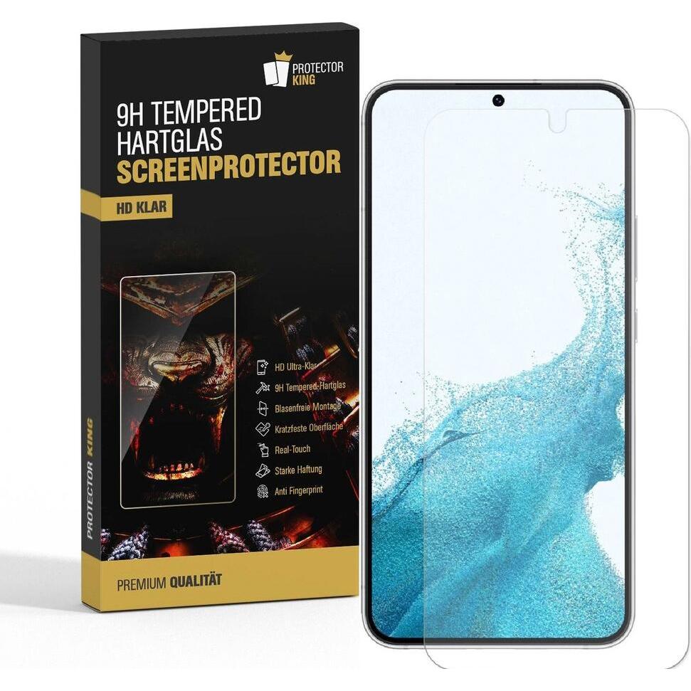 Protectorking 3x echtes Tempered 9H Panzerhartglas 3D KLAR (3 Stück, Samsung Galaxy S23+), Smartphone Schutzfolie