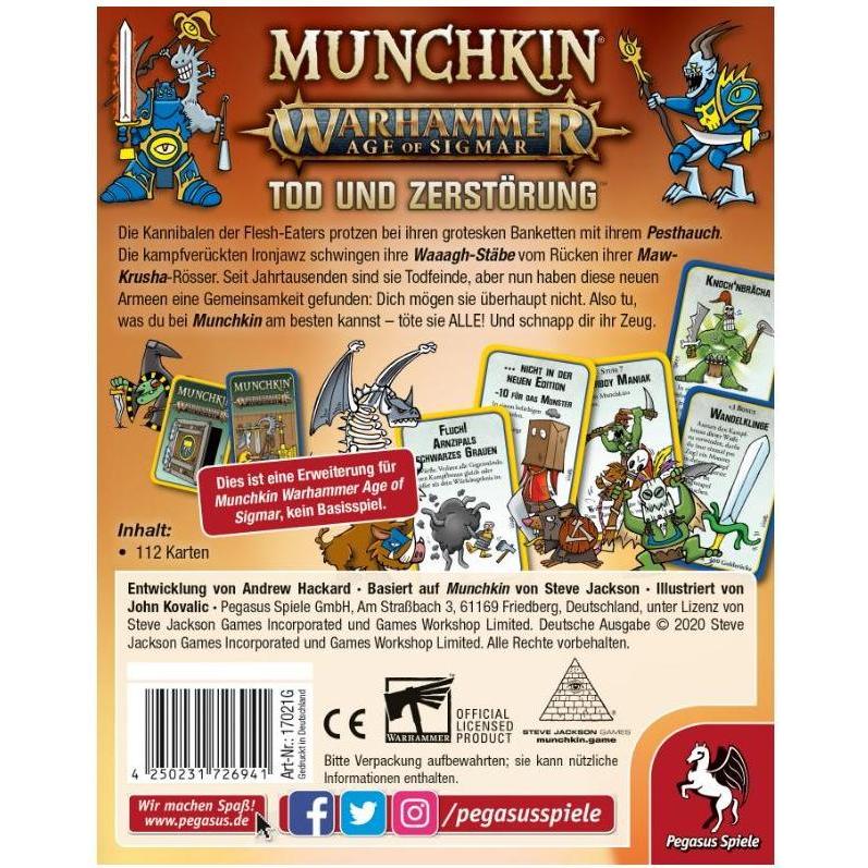 Thumbnail - Pegasus 17021G - Munchkin Warhammer: Age of Sigmar - Tod und Zerstörung Erweiterung (DE-Ausgabe) (Deutsch)
