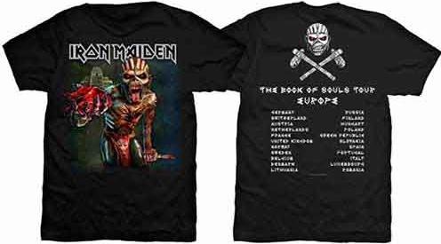 Actual product image Iron Maiden The Book of Souls European Tour V.1 Back Print (XL)