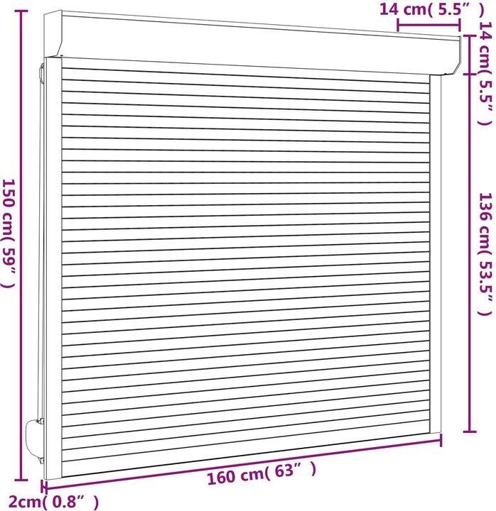Produktbild vidaXL Rollladen (14 x 150 cm)