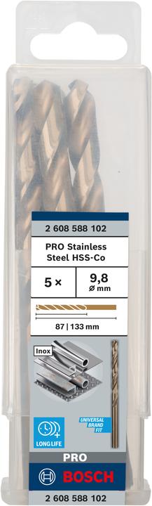 Actual product image Bosch Professional Zubehör Metal drill bits HSS-Co, DIN 338. For rotary drills/drivers (9.8 mm)