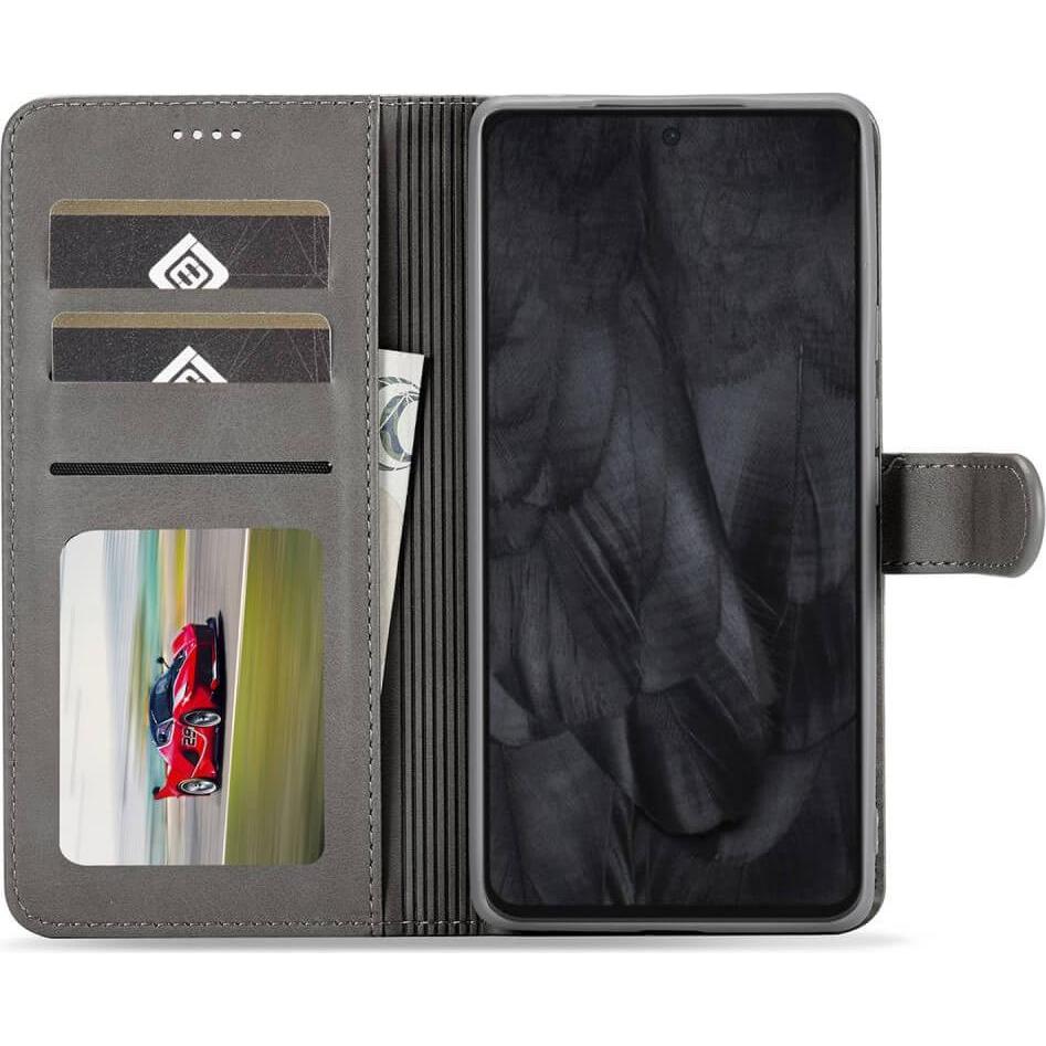 Thumbnail - LC.Imeeke Google Pixel 8 Pro - Leder Etui Hülle grau (Google Pixel 8 Pro), Smartphone Hülle, Grau