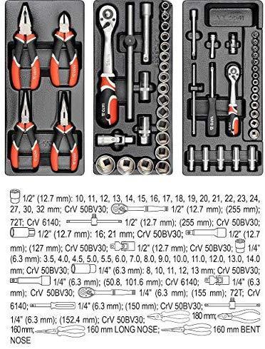 Actual product image Yato WORKSHOP CABINET 7 DRAWERS + TOOLS 165 pcs. 55293
