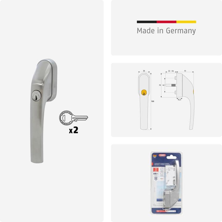 Produktbild Abus FG300 stainless steel finish AL0125