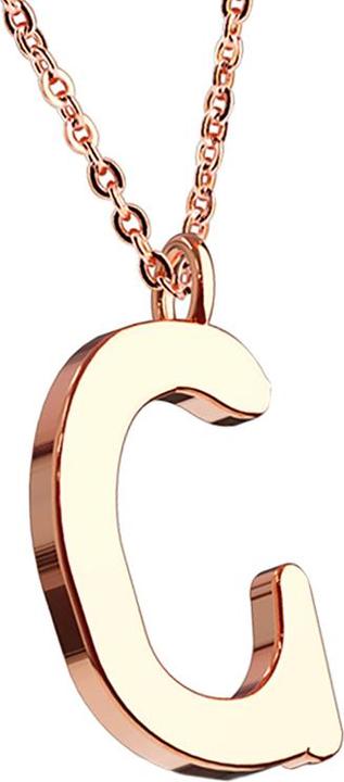 Image du produit Star Piercing Chaîne or rose pendentif lettre C (sans laiton, Acier chirurgical 316L)