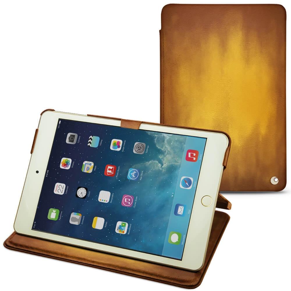Noreve Lederschutzhülle horizontal (iPad Mini 5), Tablet Hülle, Gold