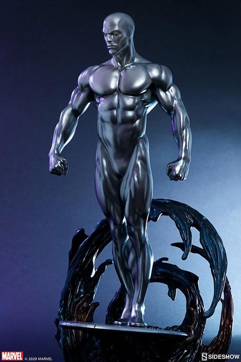 Actual product image Sideshow Marvel statuette Silver Surfer 65 cm
