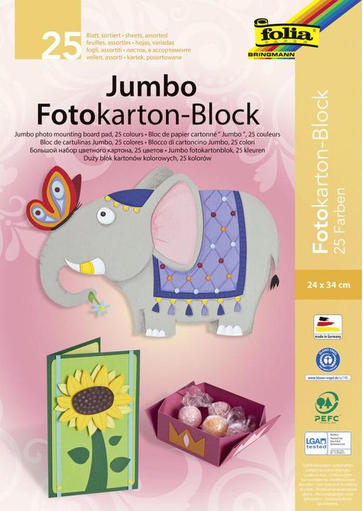 Image du produit Folia Bloc de carton pour photos (300 g/m², 25 x)