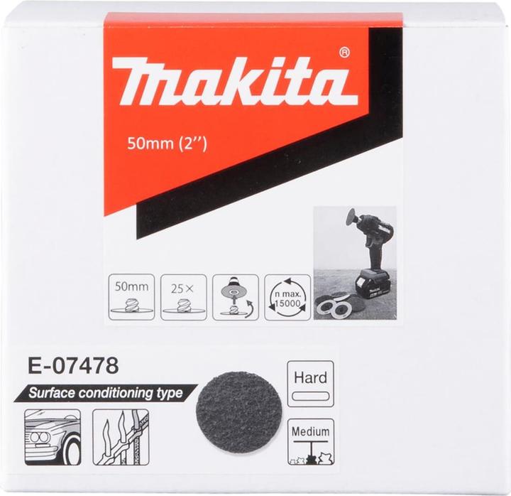 Actual product image Makita E-07478 Fleece disc hard-medium 50mm (Medium grain size)