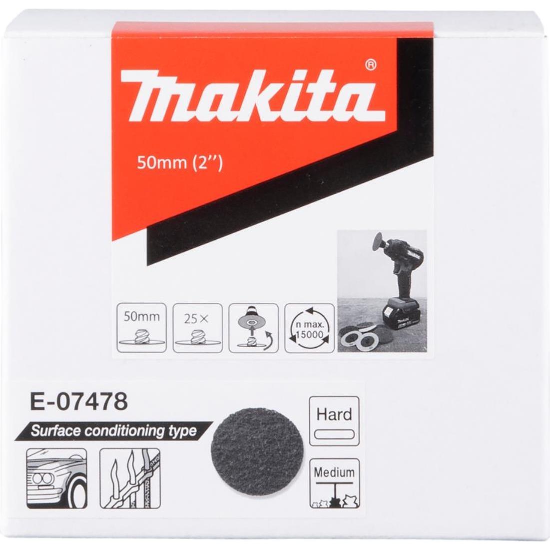 Thumbnail - Makita, Schleifmittel, E-07478 Vliesscheibe Hart-Medium 50mm (Mittlere Körnung)