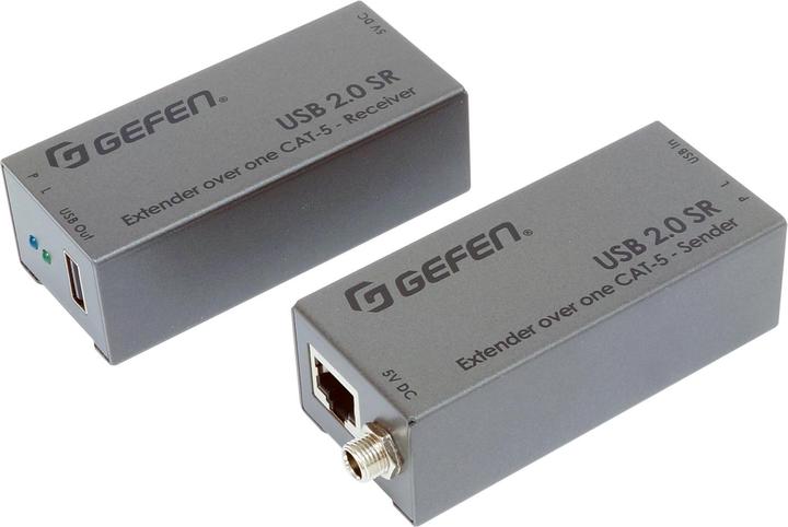Image du produit Gefen Extender USB 2.0 SR via un émetteur et un récepteur CAT-5 Unités