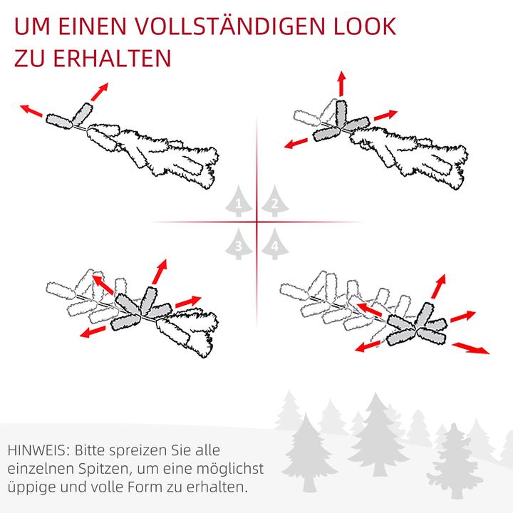 Produktbild Homcom Weihnachtsbaum mit Kunststoffständer (180 cm)
