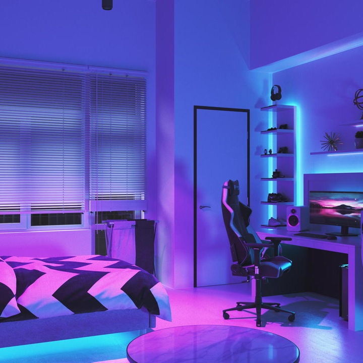 Productafbeelding Nanoleaf Essentials Lichtstrip Startset (Veelkleurig, Warm wit, 200 cm, Interieur)