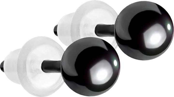 Image du produit Star Piercing Boucles d'oreilles noires avec boule (sans laiton, Céramique)