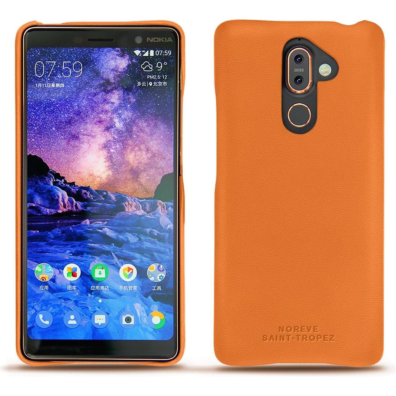 Noreve Lederschutzhülle (Apple iPhone 7 Plus), Smartphone Hülle, Orange