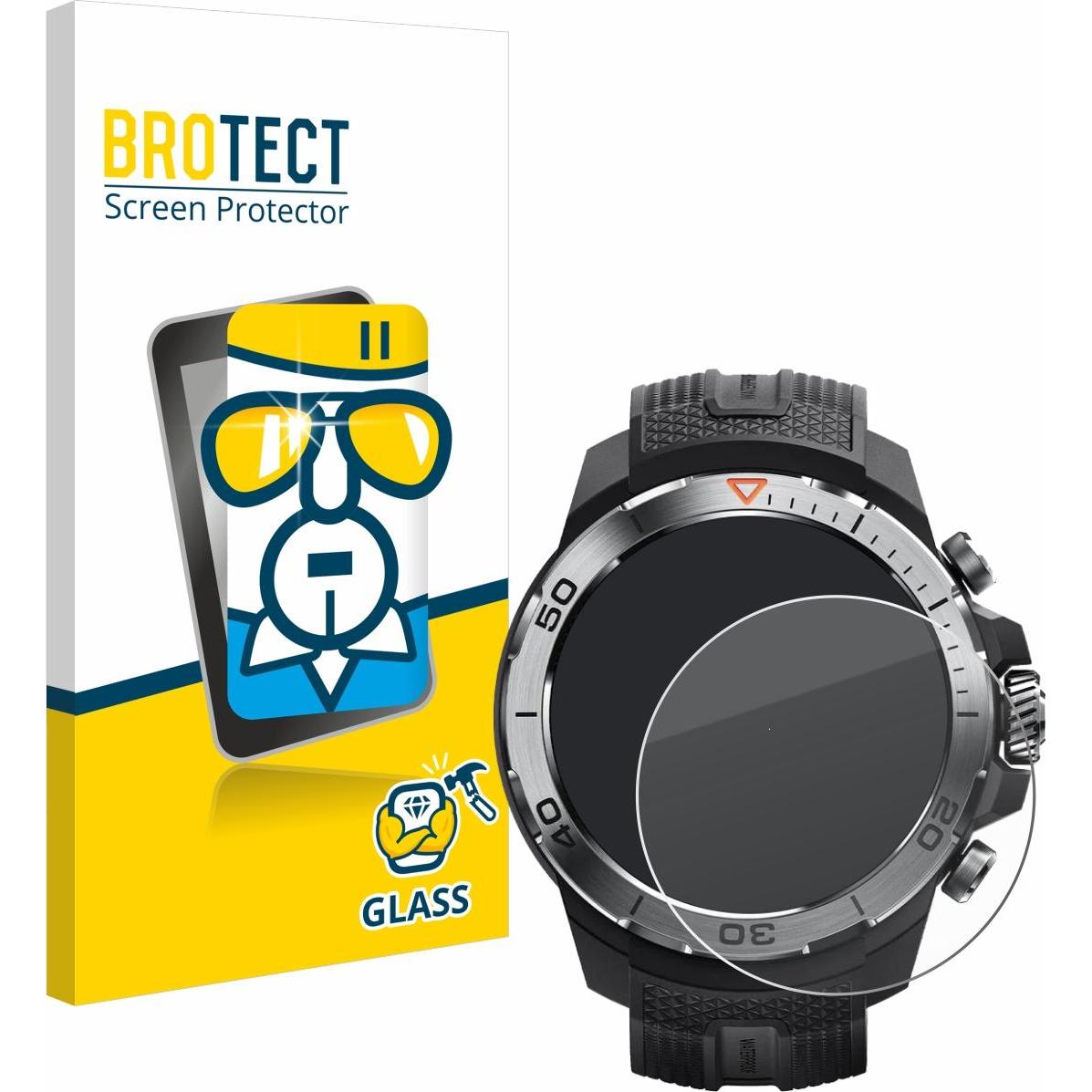 BROTECT Panzerglas Displayschutz 9H Schutzglas Glas Klar Transparent, Smartwatch Schutzfolie, Transparent