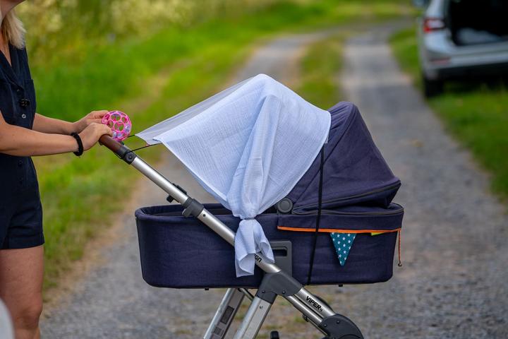 Actual product image Levily Twin pram sun shade Twins PURE grey