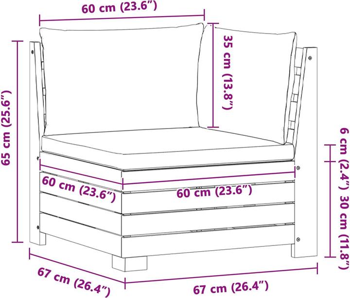 Produktbild vidaXL Outdoor-Sofa