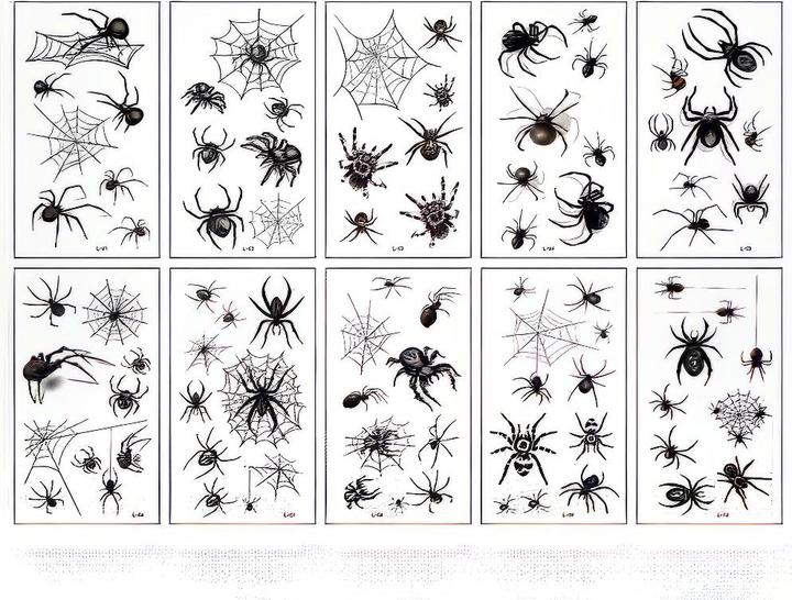 Nibib Halloween Spinnen Tattoos