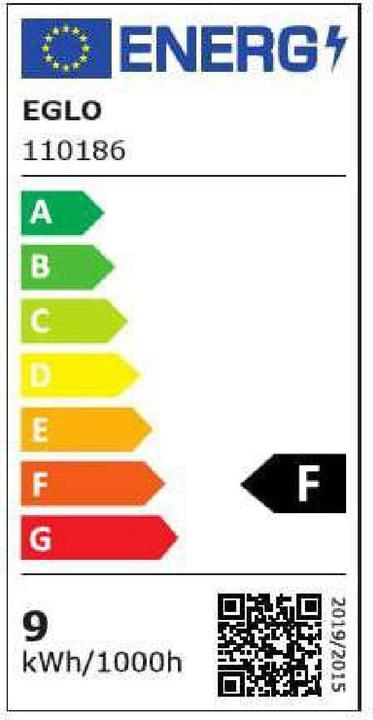 Energie-Label EGLO 110186 (E27, 830 lm, 48x)