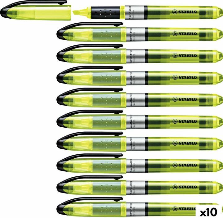 Produktbild STABILO Textmarker - NAVIGATOR - 10er Pack - gelb (10x)