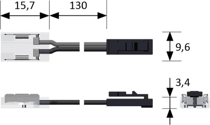 Actual product image Halemeier Anschluss Versa 12VDC max. 3A L=130