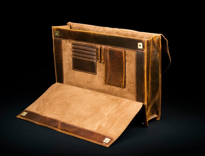 Immagine prodotto Only-Bags.Store Cartella in vera pelle, borsa per laptop, borsa a tracolla per ufficio, borsa messenger, regalo di (15")
