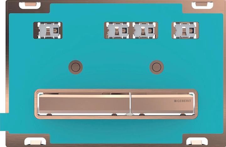 Geberit Sigma50 Betätigungsplatte, 2 Mengenspülung (rotes Gold/ ohne Füllung)