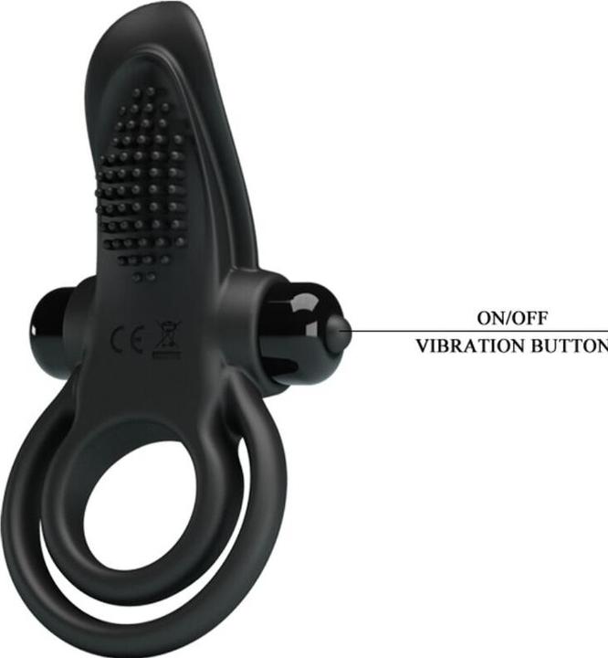 Actual product image Pretty Love Vibrant Penis Ring Black