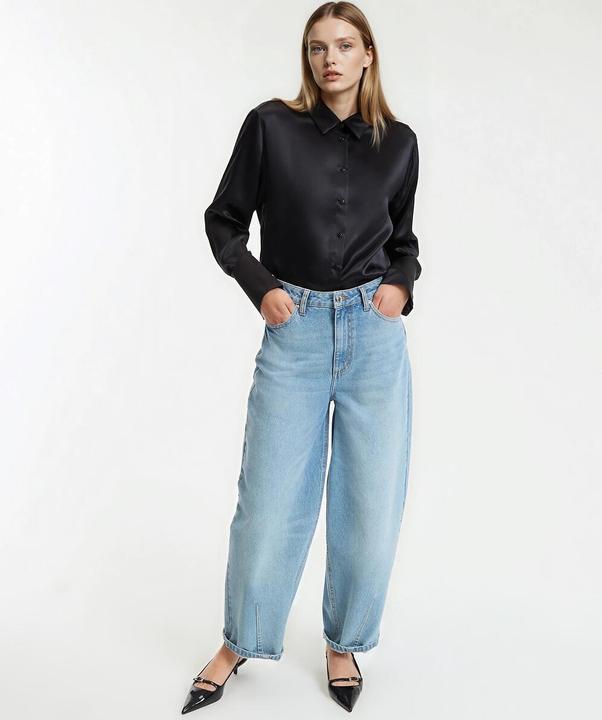 Produktbild La Redoute Collections Seidenbluse mit langen Ärmeln (L)