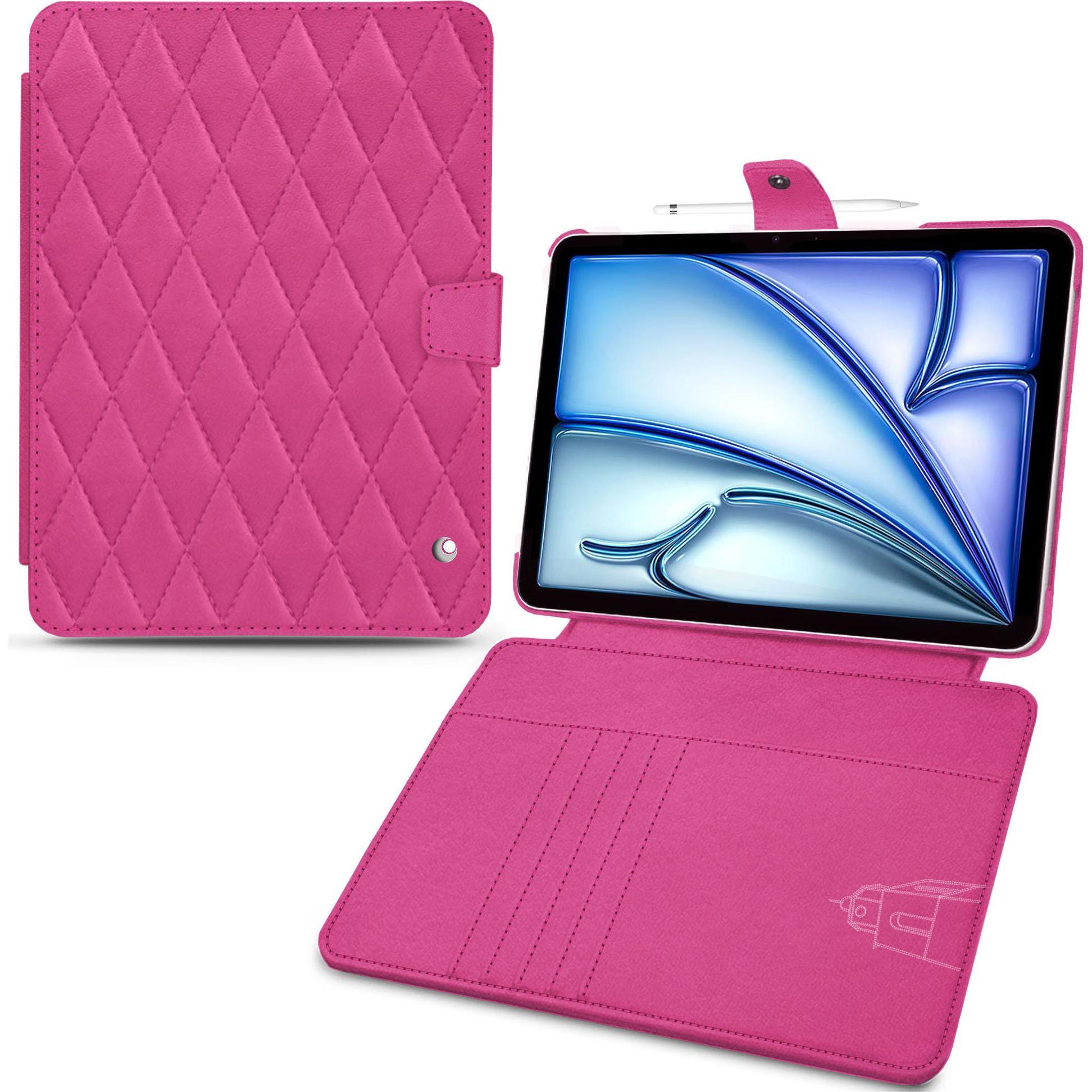 Noreve Lederschutzhülle Wallet (iPad Air 2022 (5. Gen), iPad Air 2020 (4. Gen)), Tablet Hülle, Rosa