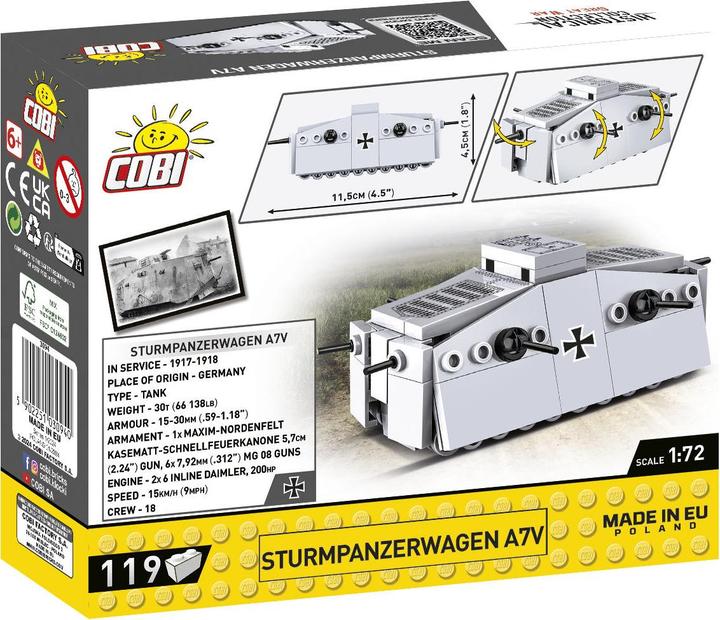 Produktbild Cobi H.C. WWII Sturmpanzerwagen A7V 1:72
