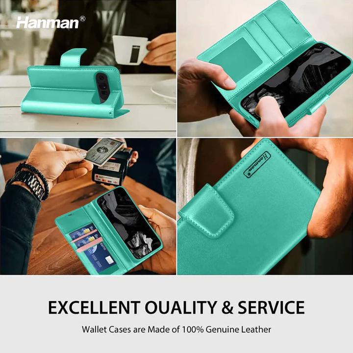 Immagine prodotto Hanman Google Pixel 10 / 10 Pro - Mill Flip Case mit 3 Kartenfächern, Türkis (Google Pixel 10, Google Pixel 10 Pro)