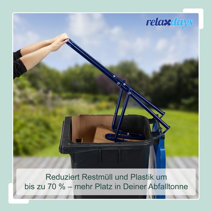 Produktbild Relaxdays Müllpresse Blau
