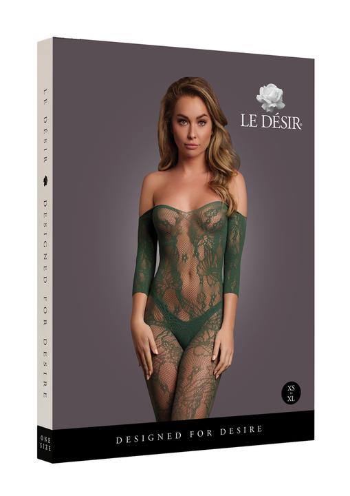 Actual product image Le Désir Lace Long-Sleeved Bodystocking - One Size (One size)