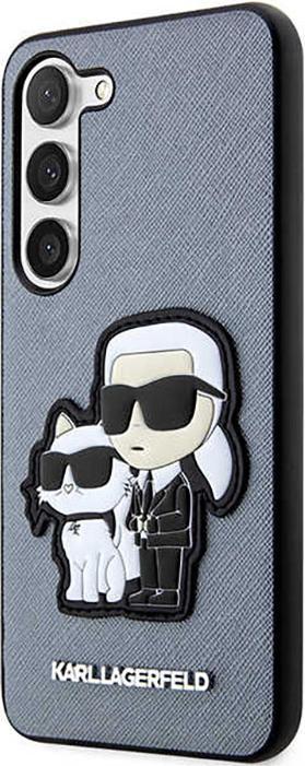 Produktbild Karl Lagerfeld KLHCS23SSANKCPG S23 S911 hardcase grey/grey Saffiano Karl & Choupette (Samsung Galaxy S23)