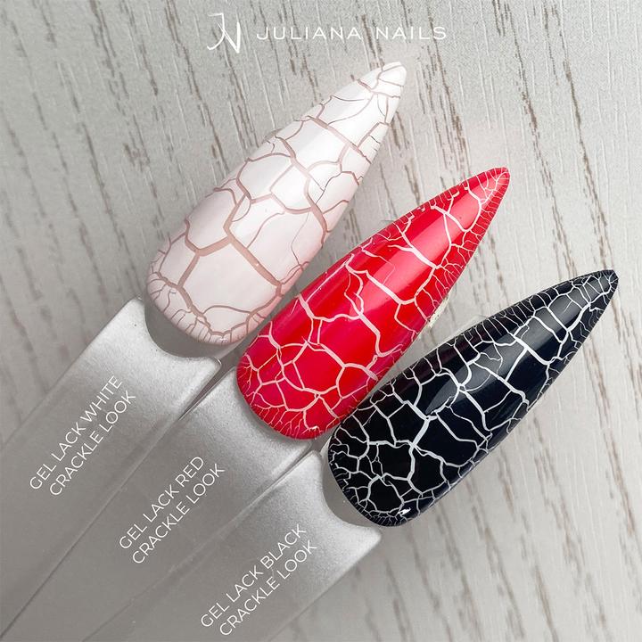 Actual product image Juliana Nails Gel Lack White Crackle Look (White Crackle Look, UV gel varnish)