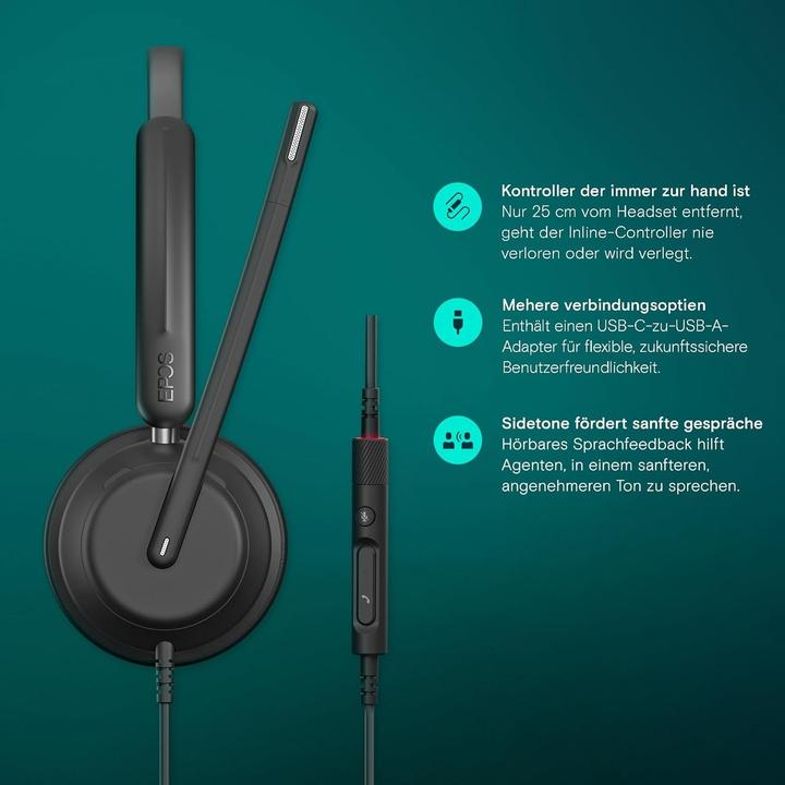 Produktbild EPOS IMPACT 760 (Kabelgebunden, USB-C, Google Meet, Microsoft Teams)