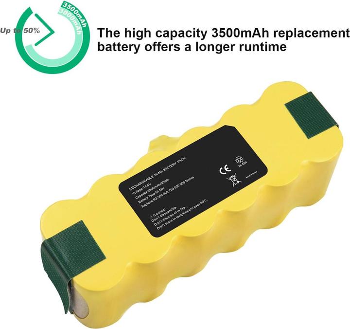 Produktbild Acconic Ersatzakku 3300mAh für iRobot Roomba