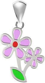 Image du produit Passion Collier Argent Rhodie - Laque Multicolore - Fleur (Argent)