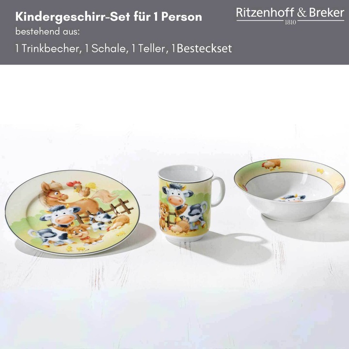 Produktbild Ritzenhoff & Breker Hoftiere Kindergeschirr mit Besteck