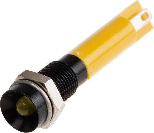 Produktbild RS PRO LED versenkt 6mm schwarz 24VDC gelb